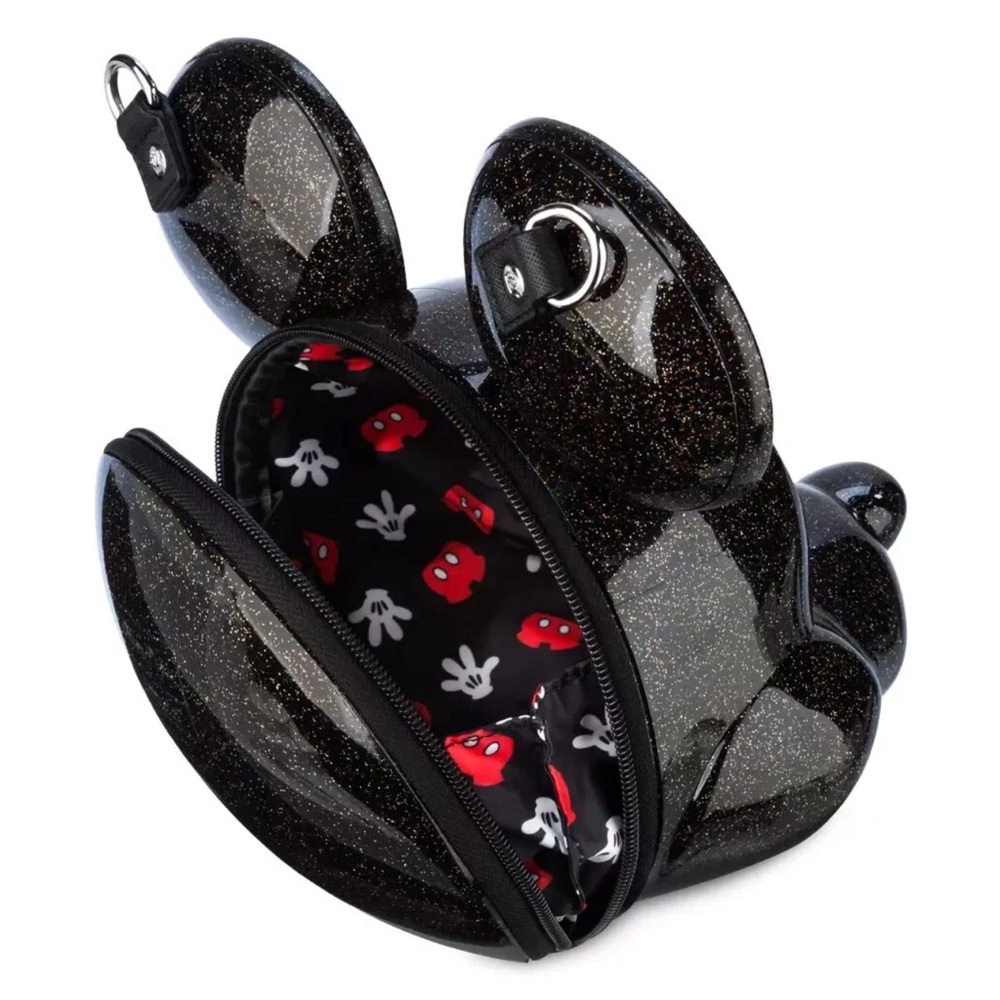 Disney Loungefly Black Glitter Molded MICKEY MOUSE Head Bag Crossbody
Handbag - Picture 2 of 6